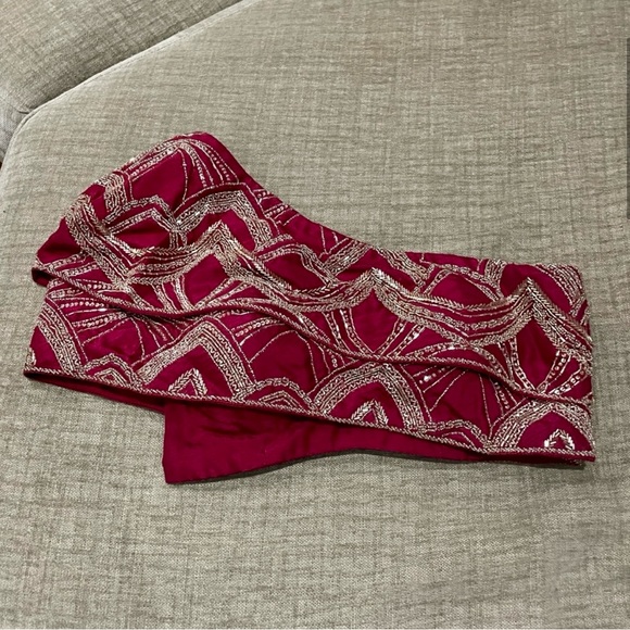 XS Lehenga - Burgundy - Pernia's Pop Up Shop - Picture 4 of 7